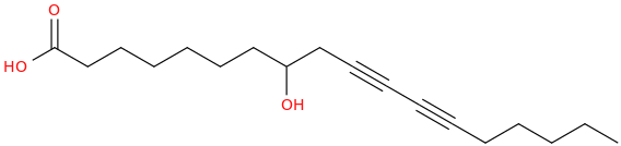 10,12 octadecadiynoic acid, 8 hydroxy 